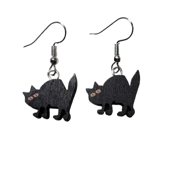 Jewelry - Black cat Earrings
